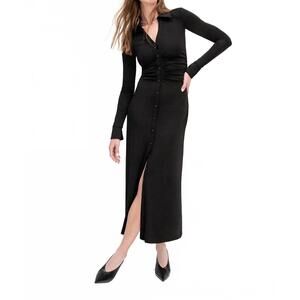 NEW FAVORITE DAUGHTER naomi button down dress in black